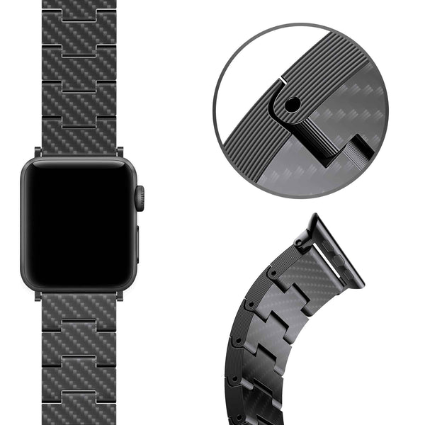 CarboBand Carbon Fiber Leather Apple Watch Band