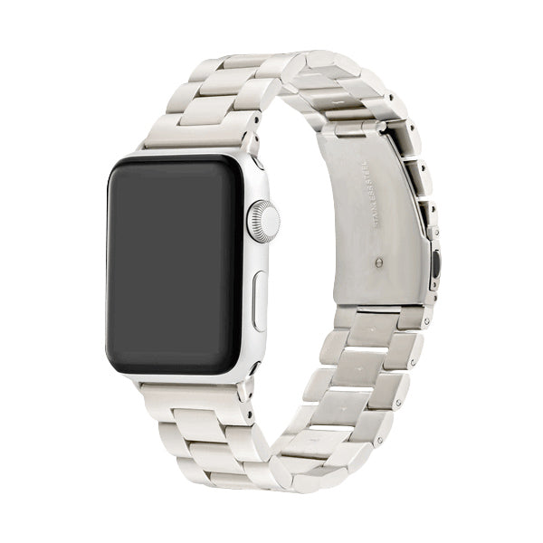 Stainless Steel Link Apple Watch Bands (Silver, 49mm / 45mm / 44mm / 42mm) by Epic Watch Bands