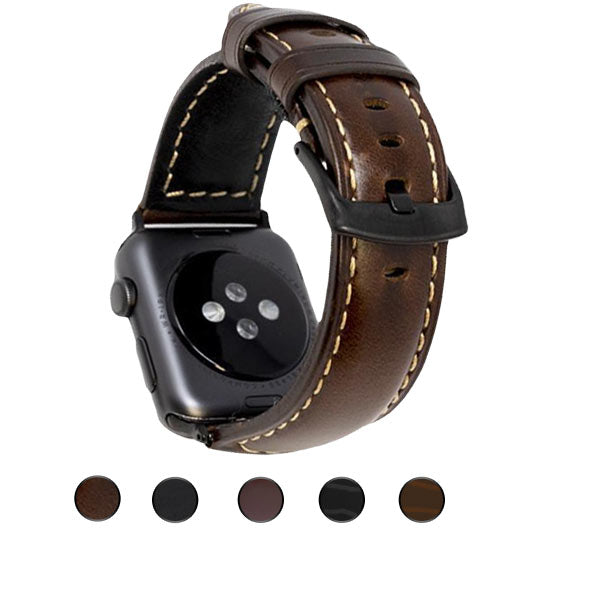 Retro Ethnic Style Leather Strap For Apple Watch 41mm 45mm 38 40